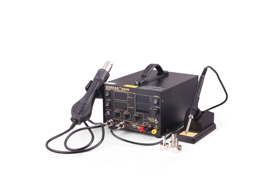 GORDAK 909D 3-in-1 Soldering and Rework Station with Adjustable DC Power Supply