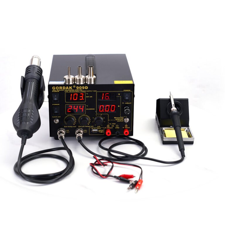 GORDAK 909D 3-in-1 Soldering and Rework Station with Adjustable DC Power Supply